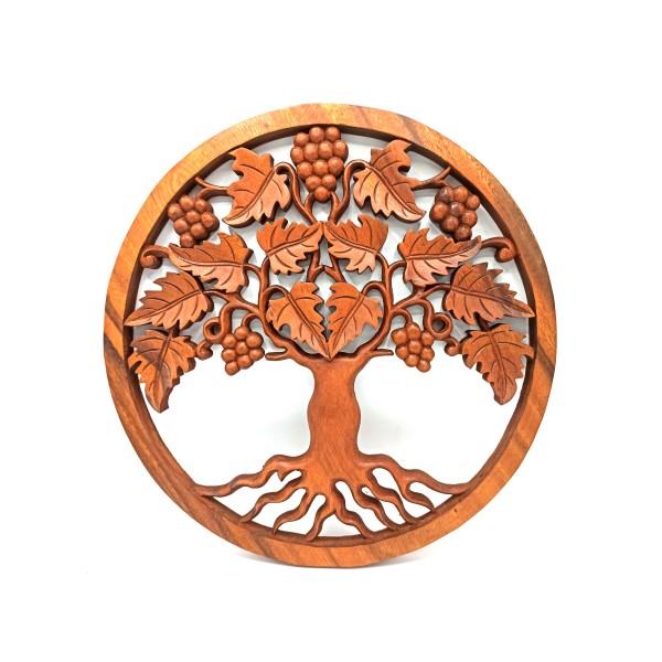 Panel de madera - Árbol de la vida de Uva - 40cm