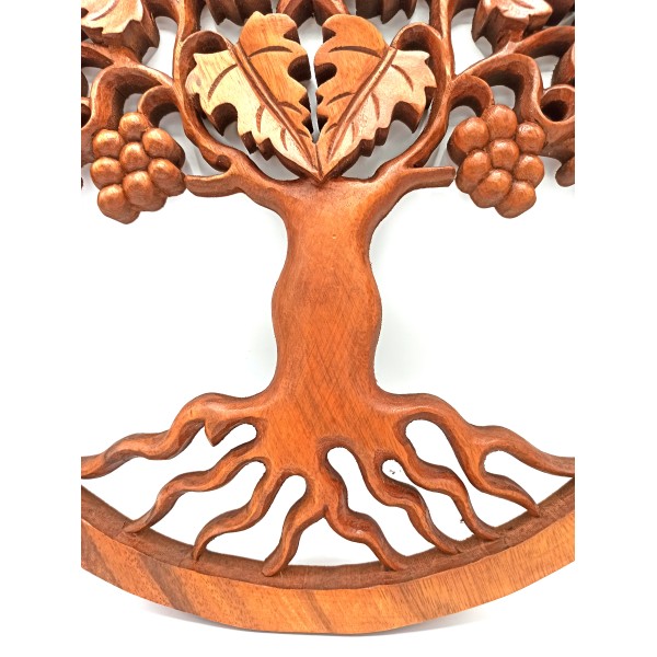 Panel de madera - Árbol de la vida de Uva - 40cm