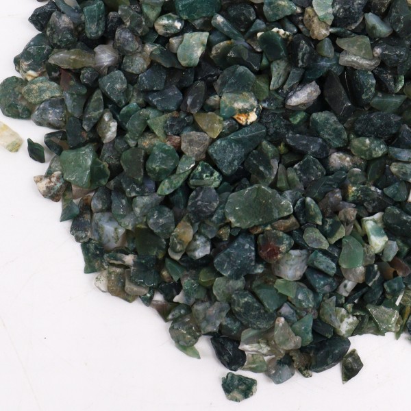 Moss Agate Gemstone Chips Bulk - 1KG