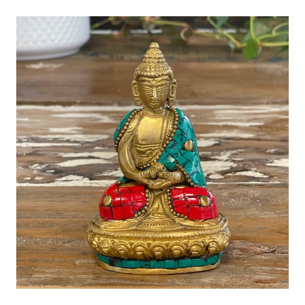 Figura de Buda de Latón - Bendición - 7.5cm