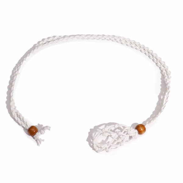 Cordones para Collar de Pieras Preciosas 45 cm - Blanco