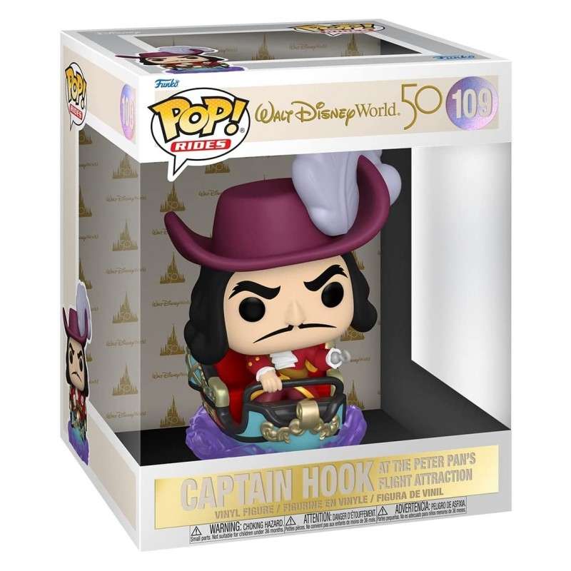 Funko pop ride wdw 50 capitan garfio en atraccion de peter pan 59512