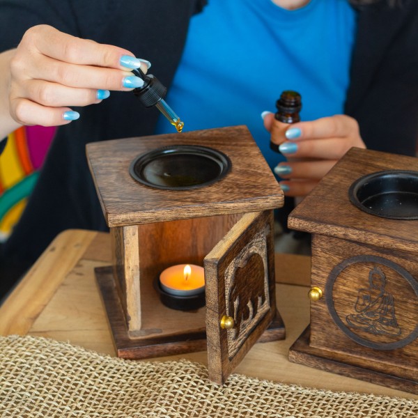 Quemador de caja grande de mango - Árbol de la vida