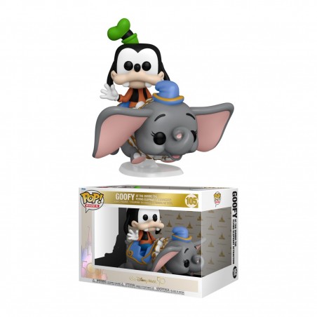 Funko pop ride supdlx disney world 50th aniversario goofy volando con dumbo 50571