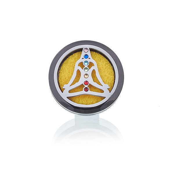 Kit difusor para coche - Estaño yoga chakra - 30mm