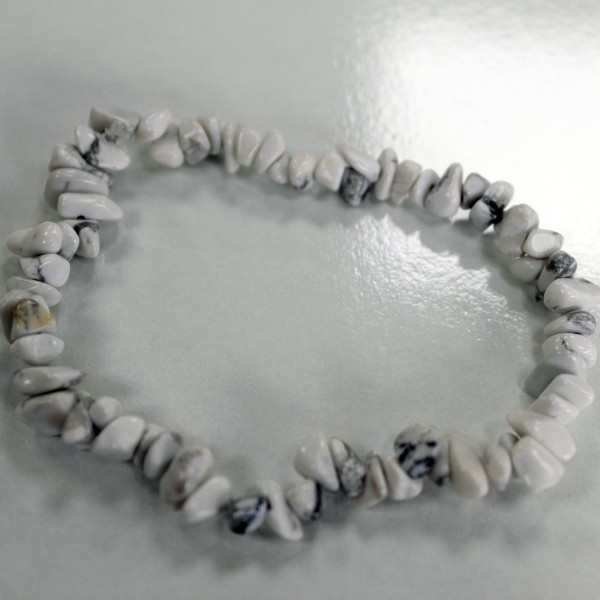 Pulsera Fragmentos de Piedras Preciosas - Jaspe blanco