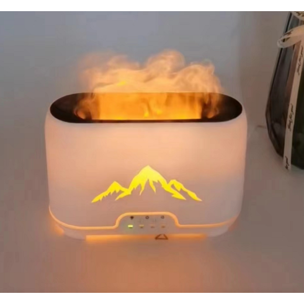 Difusor de aroma Himalayas - USB-C - Mando a distancia - Efecto llama