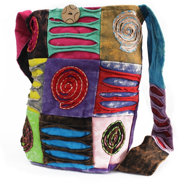 Bolso Étnico Estilo Hippie - Púrpura / espiral