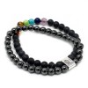 Pulsera de Piedras Preciosas Magnéticas - Chakra Piedra Negra