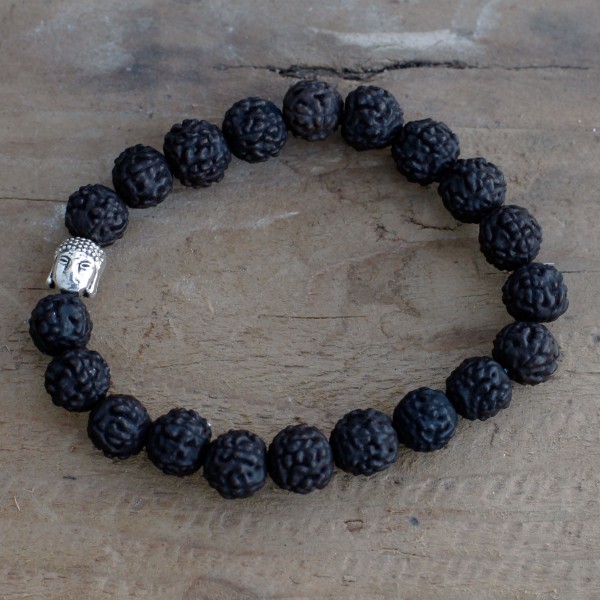 Rudraksha Brazalete de Buda Japa Mala - Oscuro