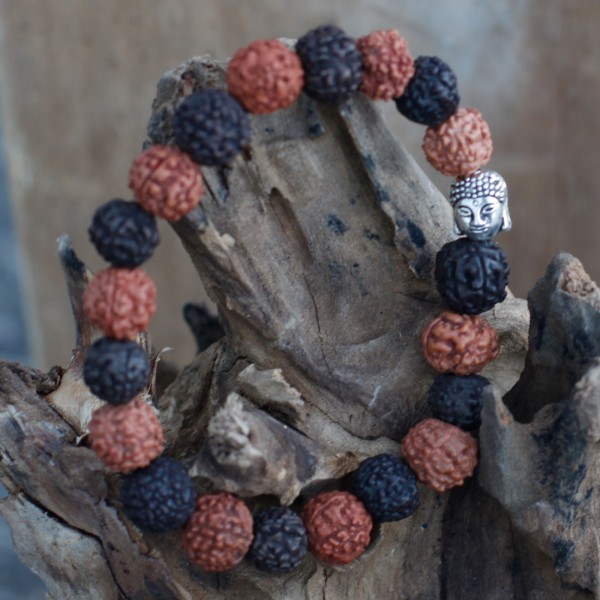 Rudraksha Brazalete de Buda Japa Mala - Mix