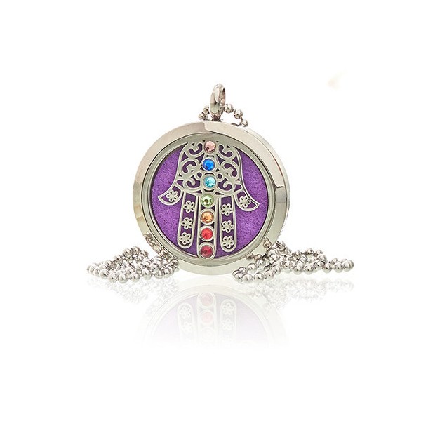 Collar de Joyería de Aromaterapia - Hamsa Chakra - 30mm