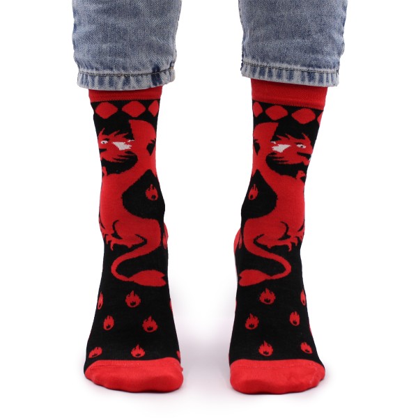 Calcetines de bambú Hop Hare (S/M) - Dragon Rojo