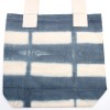 Bolsa de Algodon Natural con Diseño "Tie Dye" (220g)- 38x42x12cm - Rectángulos Grises - Asa Natural