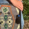 Bolso bandolera de festival Kilim gris pálido