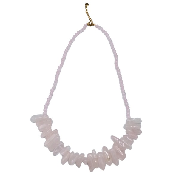 Collar de gemas Longstone - Cuarzo rosa