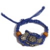 Pulsera de Macrame para Piedras Preciosas 20-28cm - Azul marino