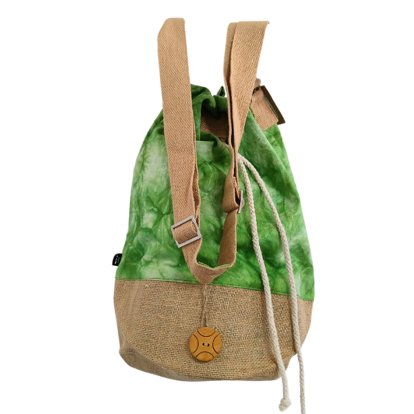 Mochila 100% Natural - Efecto Lavado Verde - Árbol de la Vida