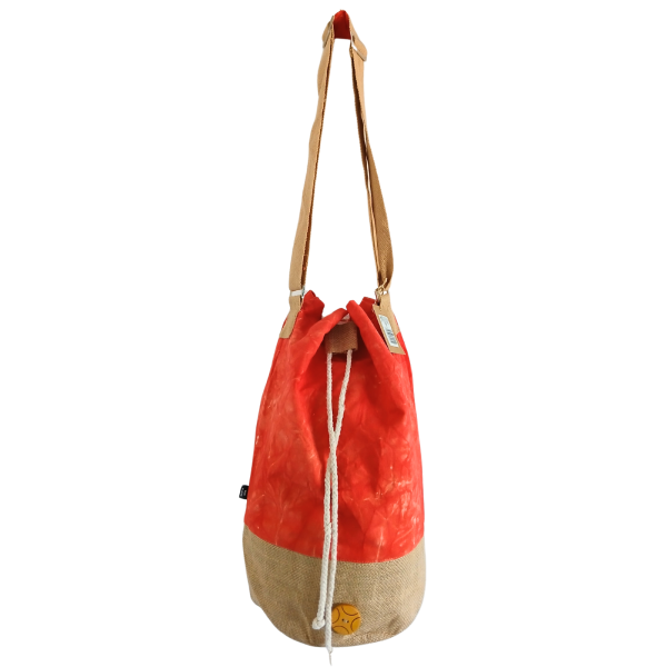 Mochila 100% Natural - Efecto Lavado Naranja - Mano Namaste