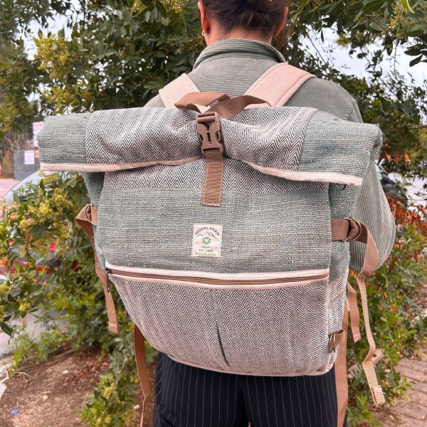 Mochila para Senderismo de Cáñamo - Naranja Atardecer