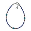 Pulsera Nepalesa Gema Extra Fina- Onix Azul