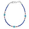 Pulsera Nepalesa Gema Extra Fina- Onix Azul