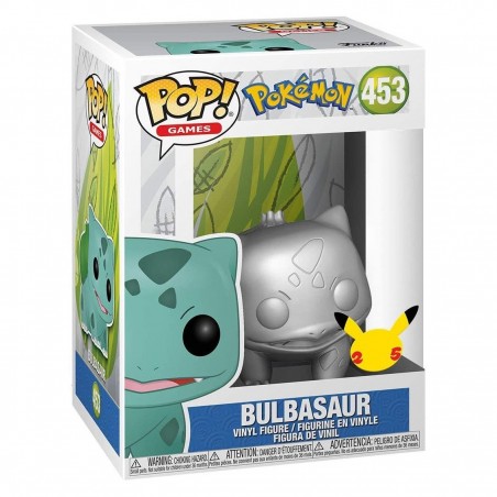 Funko pop jumbo pokemon s6 bulbasaur plateado efecto metalico 10pulgadas edicion especial exclusivo 59874