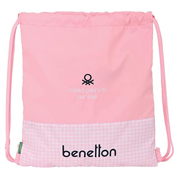 Saco Plano Benetton Vichy 35X1X 40Cm