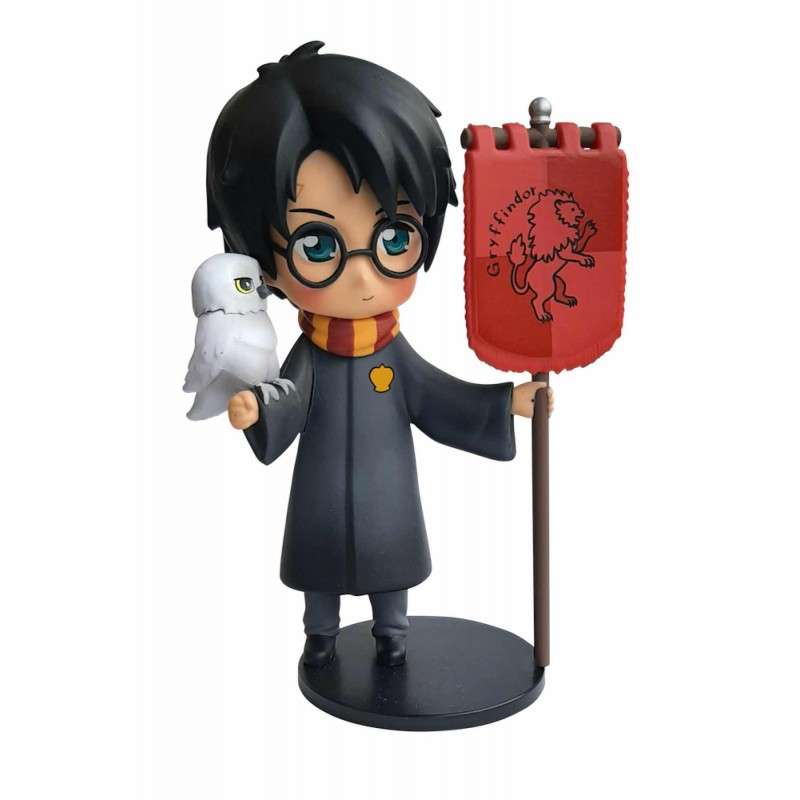 Figura plastoy harry potter harry potter con hedwig y estandarte gryffindor