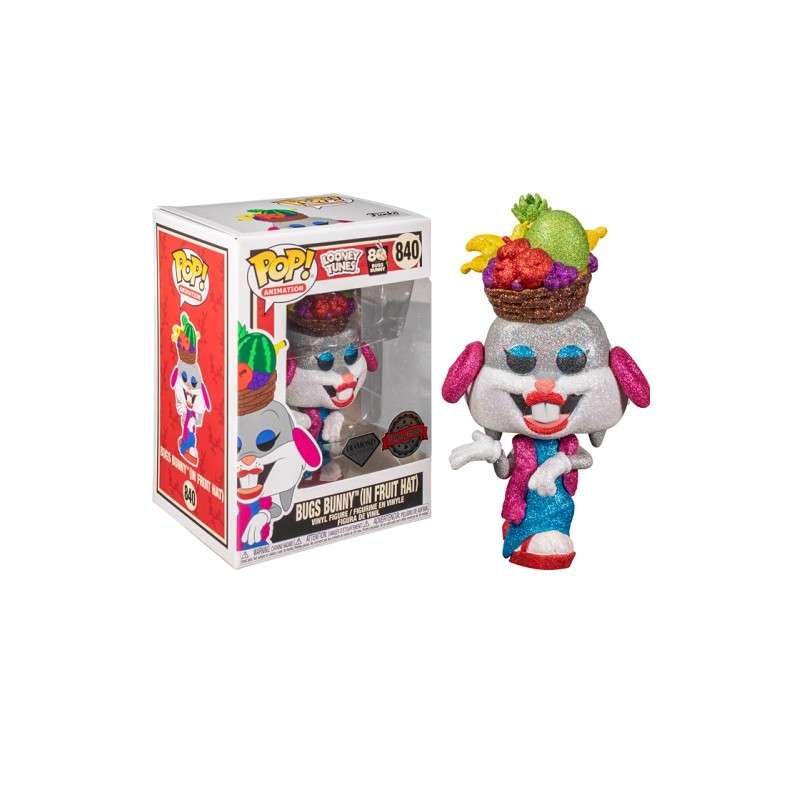 Funko pop looney tunes bugs bunny con sombrero de frutas glitter efecto diamante exclusivo edicion especial 51731