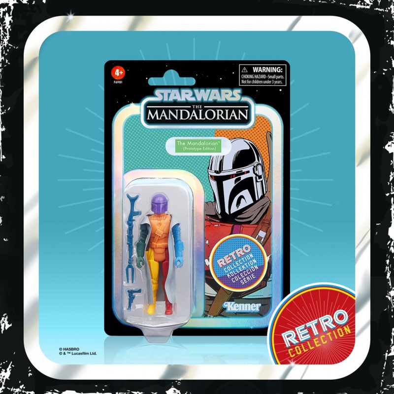 Figura hasbro star wars retro prototype series - the mandalorian (modelo aleatorio)