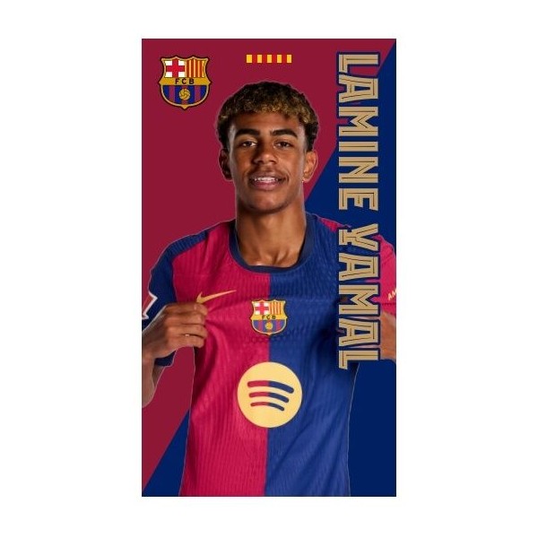 Toalla Lamine Yamal FC Barcelona Microfibra 70x140cm.