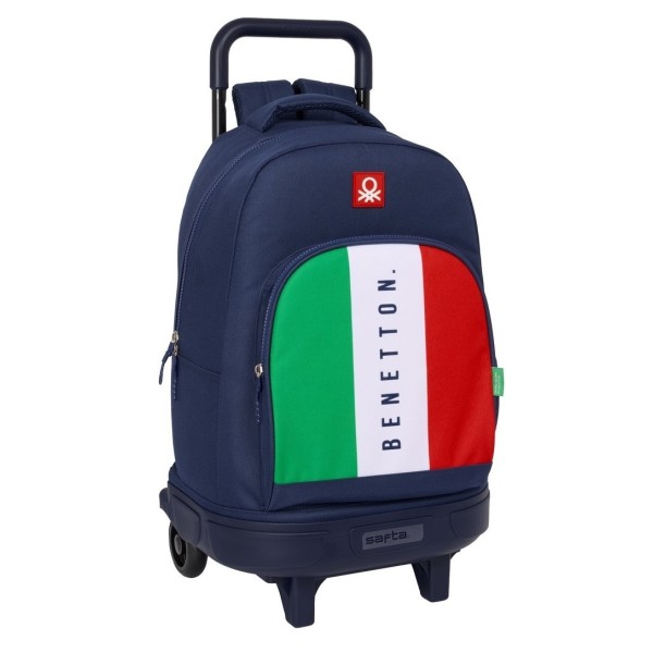 Mochila Gde. C/Ruedas Compact Extraible Benetton Flag 33X22X45Cm