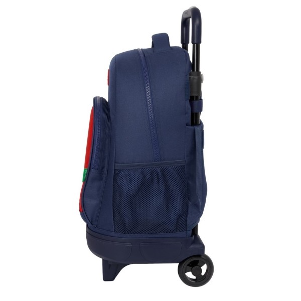 Mochila Gde. C/Ruedas Compact Extraible Benetton Flag 33X22X45Cm