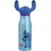 Botella de agua infantil de aluminio de 690 ml con figurita en el tapón de Stitch