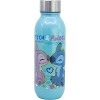 Botella de agua reutilizable infantil de plástico con tapón de acero y capacidad de 640 ml de Stitch