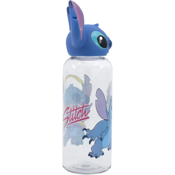 Botella de agua reutilizable para niños y niñas de plástico con diseño infantil con tapón de figurita 3D y capacidad de 560 ml d