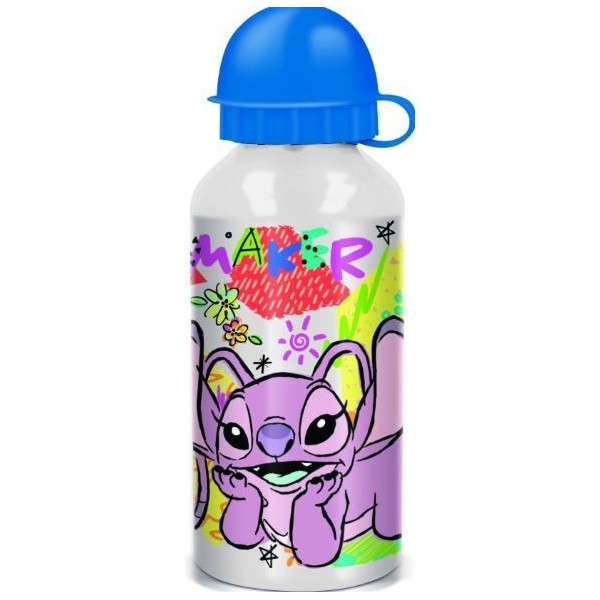 Botella de aluminio de sublimación para niños - cantimplora infantil - botella de agua reutilizable de 400 ml de Stitch