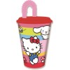 Stor Vaso Infantil Reutilizable con Tapa y Pajita de 430 ml de Hello Kitty and Fiends