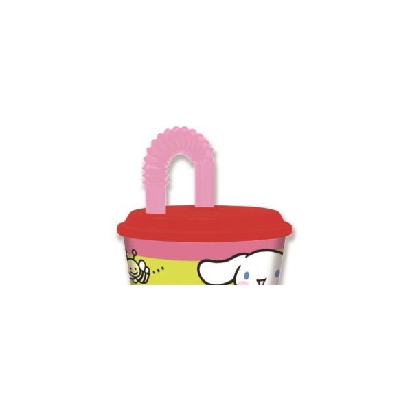 Stor Vaso Infantil Reutilizable con Tapa y Pajita de 430 ml de Hello Kitty and Fiends