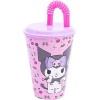 Stor Vaso Infantil Reutilizable con Tapa y Pajita de 430 ml de Kuromi