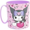 Taza infantil de plástico reutilizable para microondas de 390 ml de Kuromi