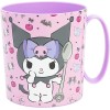 Taza infantil de plástico reutilizable para microondas de 390 ml de Kuromi