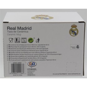 Taza Real Madrid Azul Jumbo Grabada en Caja