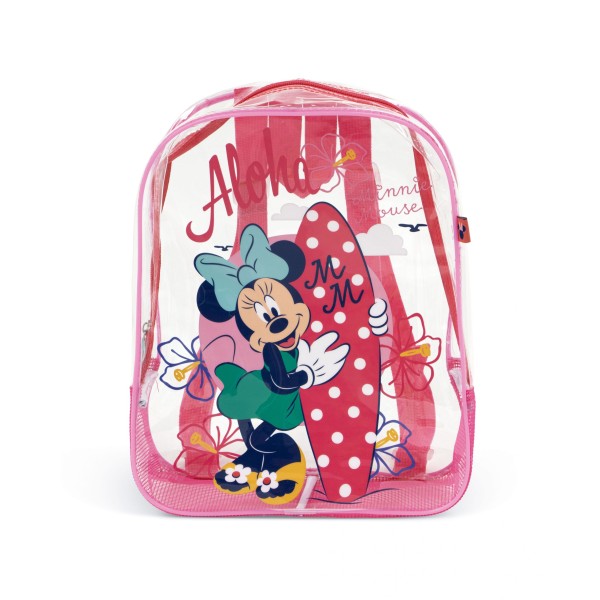 Mochila De Playa Transparente De 31X25X23Cm De Minnie