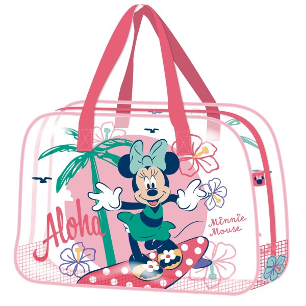 Bolsa Grande De Playa Transparente De 35X50X24Cm De Minnie