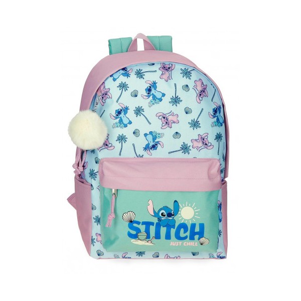 Mochila Escolar Stitch 45x31x15cm.