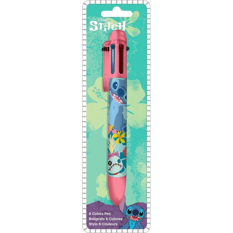 Boligrafo 6 Colores Stitch Kitty