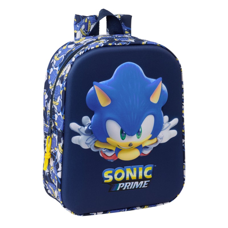 Mochila Guarderia 3D Sonic "City" 22X10X27 Cm