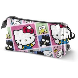 Estuche Portatodo Triple Karactermania Sanrio Hello Kitty Panels 23 x 11 cm